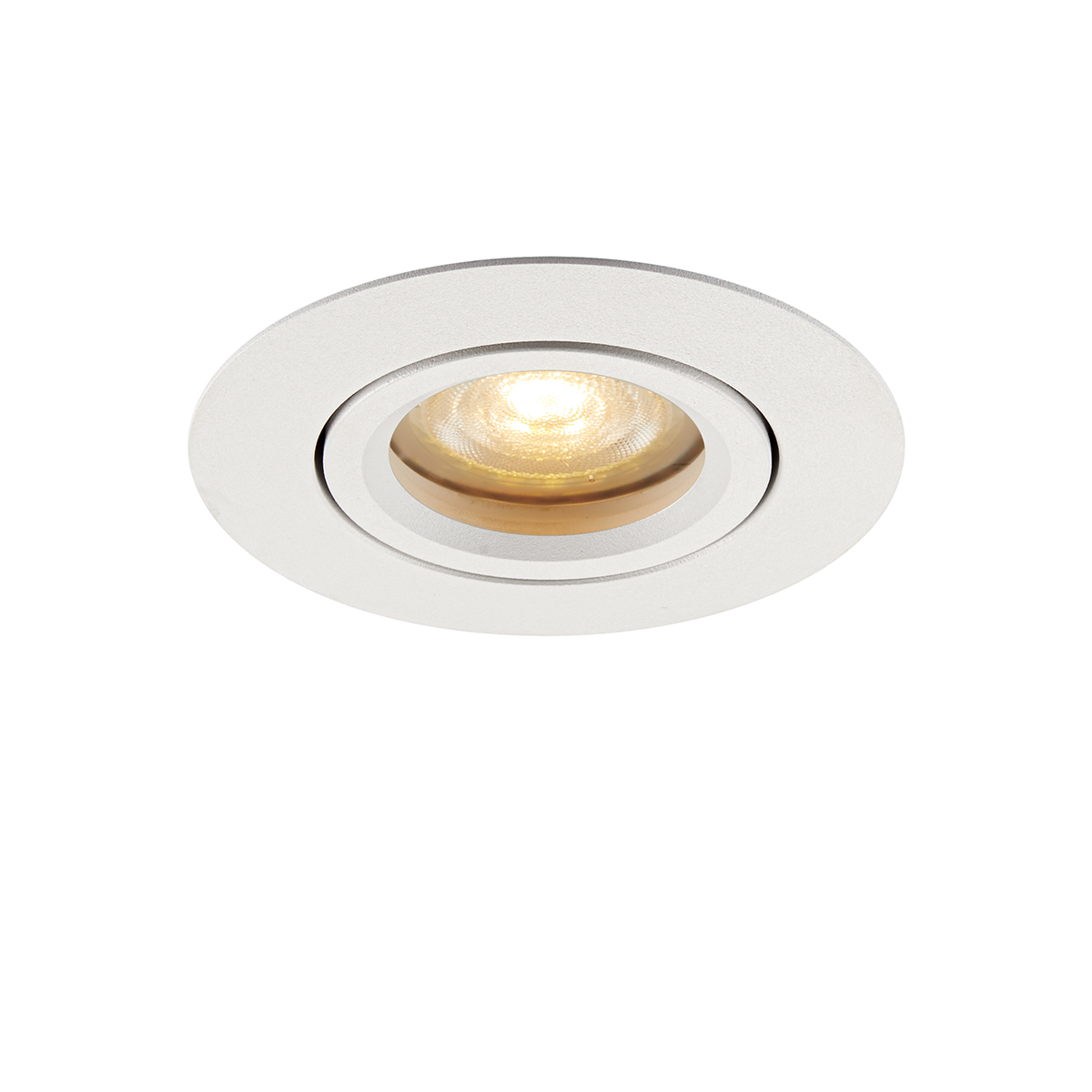 Einbau-Downlight Swing 80 GU10, mit Spannfedern, weiss, 36°, 2700 K