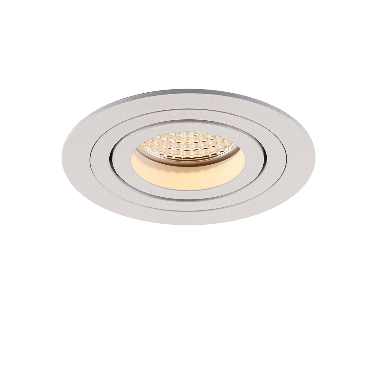 Einbau-Downlight Twist 80 Plan, mit RIDL 600, mit Spannfedern, Phasenab., weiss, 20°, 2700 K