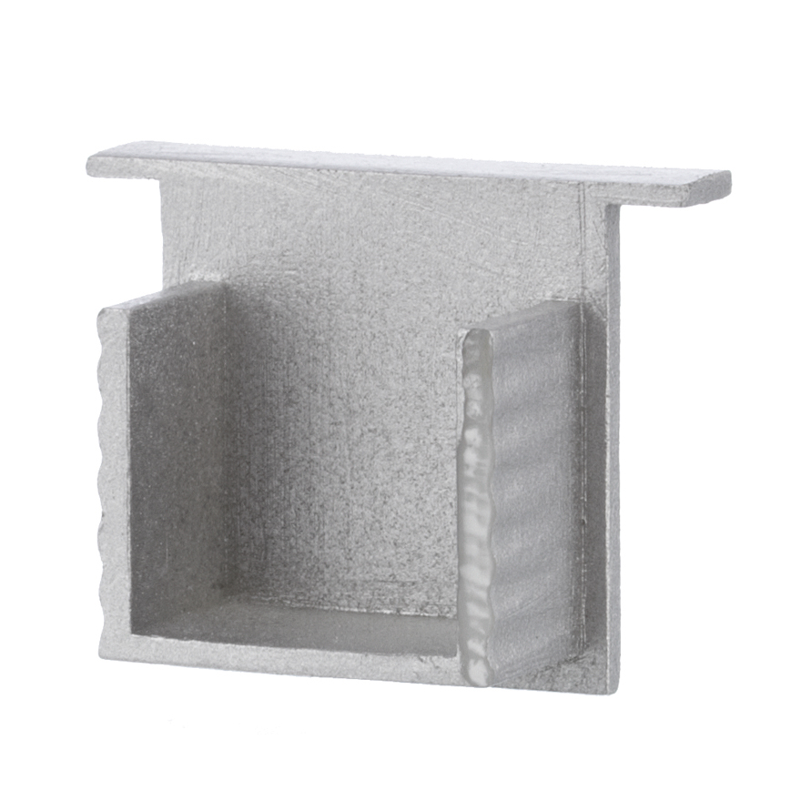 Endkappe Basic 18, für U-Profil mit Kragen