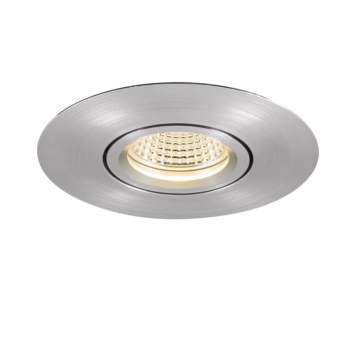 Einbau-Downlight Swing 100, mit RIDL 900, DALI, alu-gebürstet, 40°, 2700 K
