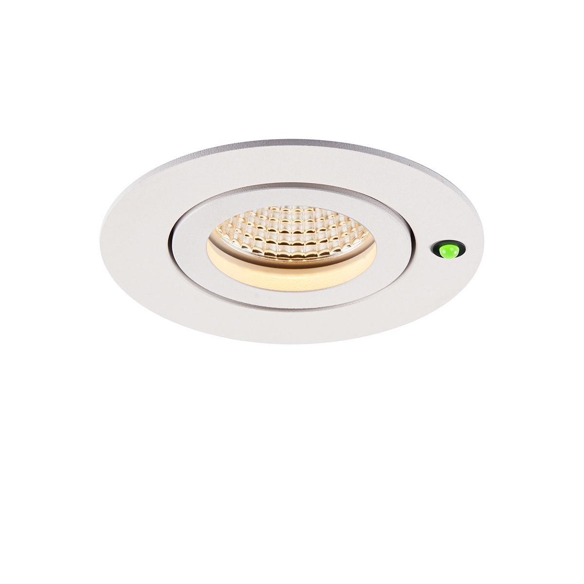 Einbau-Downlight Swing 80 Plan EL, mit RIDL 600, mit Spannfedern, Phasenab., weiss, 40°, 3000 K