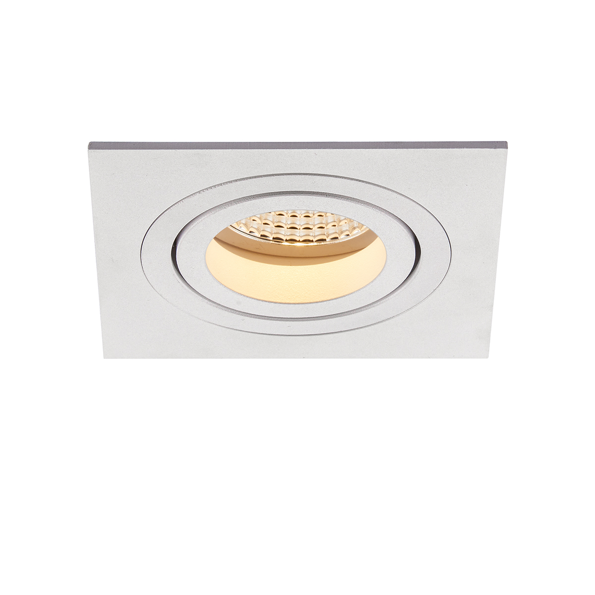 Einbau-Downlight Twist 80 Square Plan, mit RIDL 600, mit Spannfedern, Phasenab., weiss, 20°, 2700 K