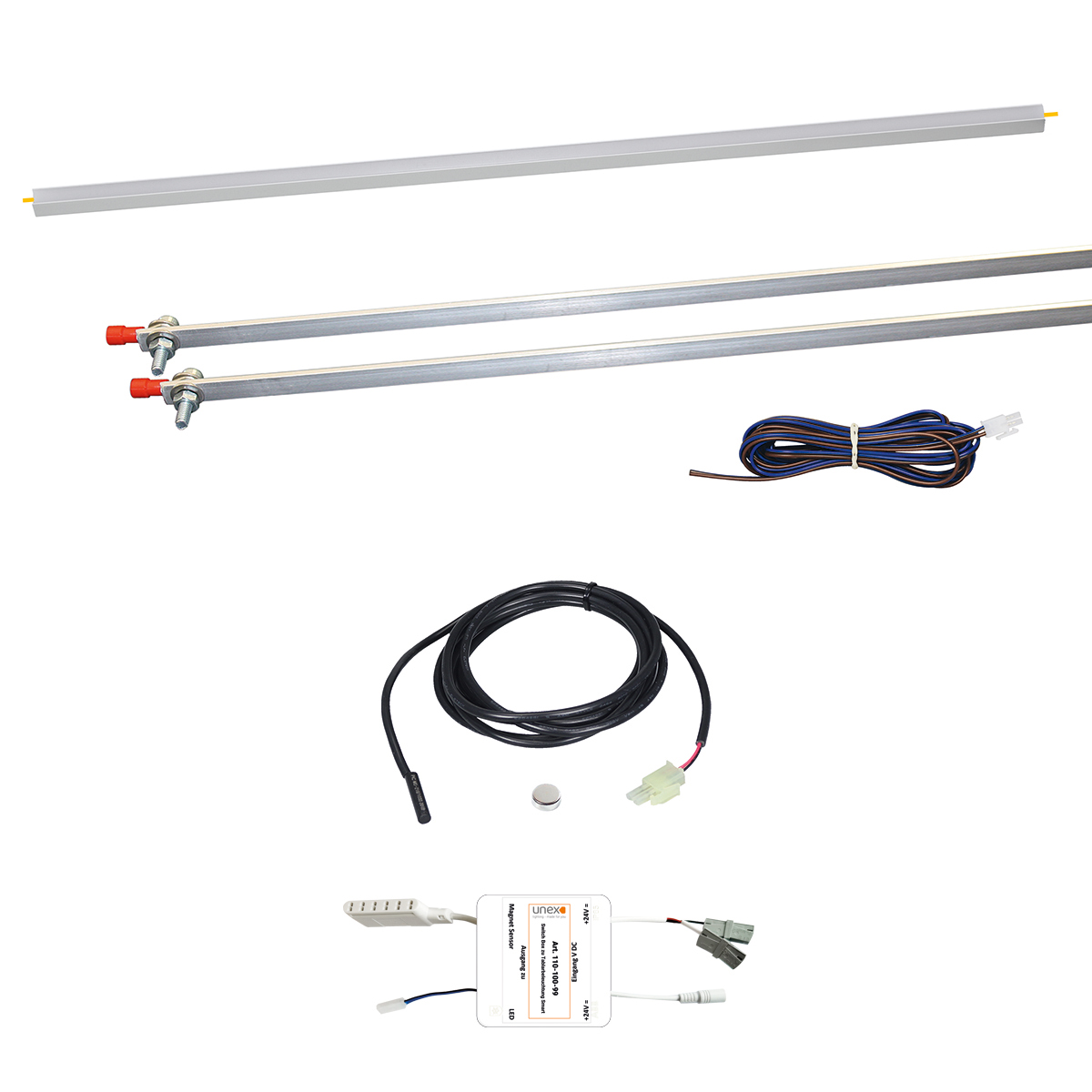 Tablarbeleuchtungs-Set Tablar, für 1 Tablar, 1 Türe, bis 512 mm
