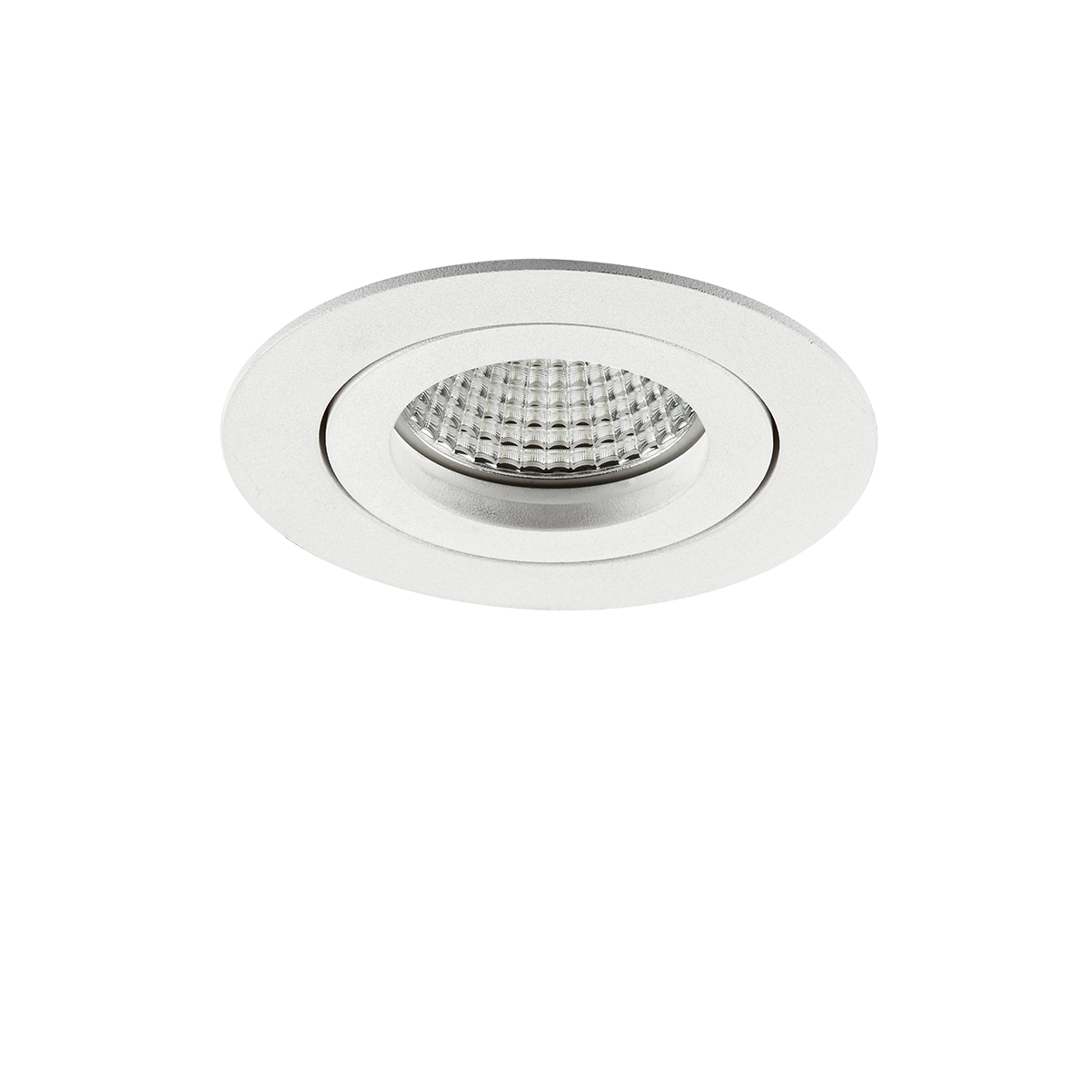 Einbau-Downlight Swing 68 Plan, mit RIDL 600, mit Spannfedern, Phasenab., weiss, 20°, 2700 K