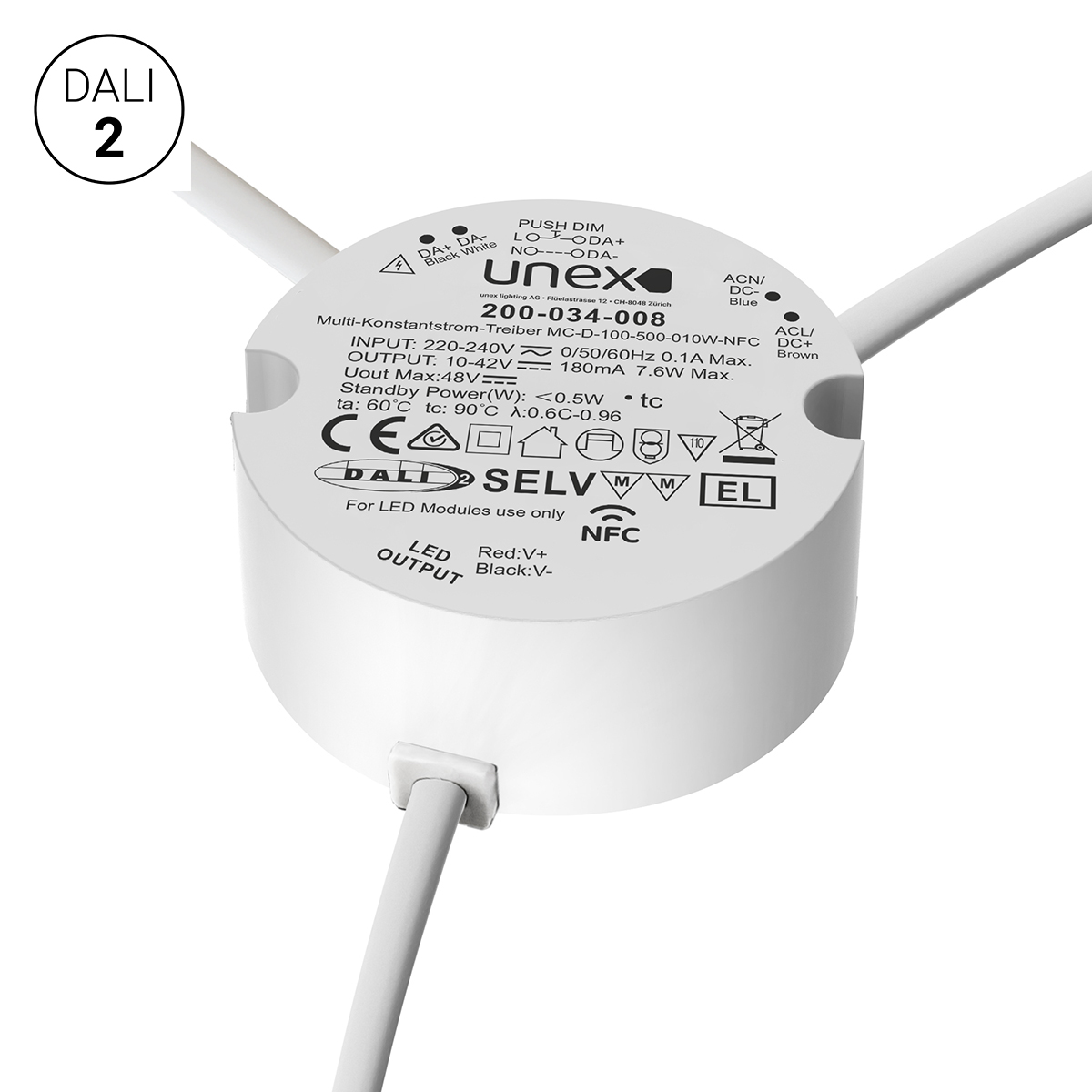 Multi-Konstantstrom-Treiber MC-D-100-500-010W-NFC, 180 mA