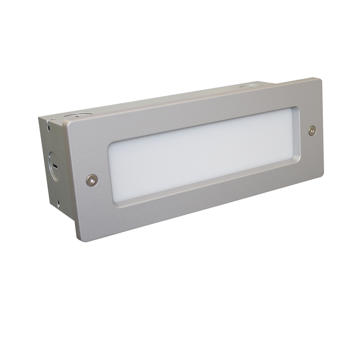 Wandeinbauleuchte LUV II, silbergrau