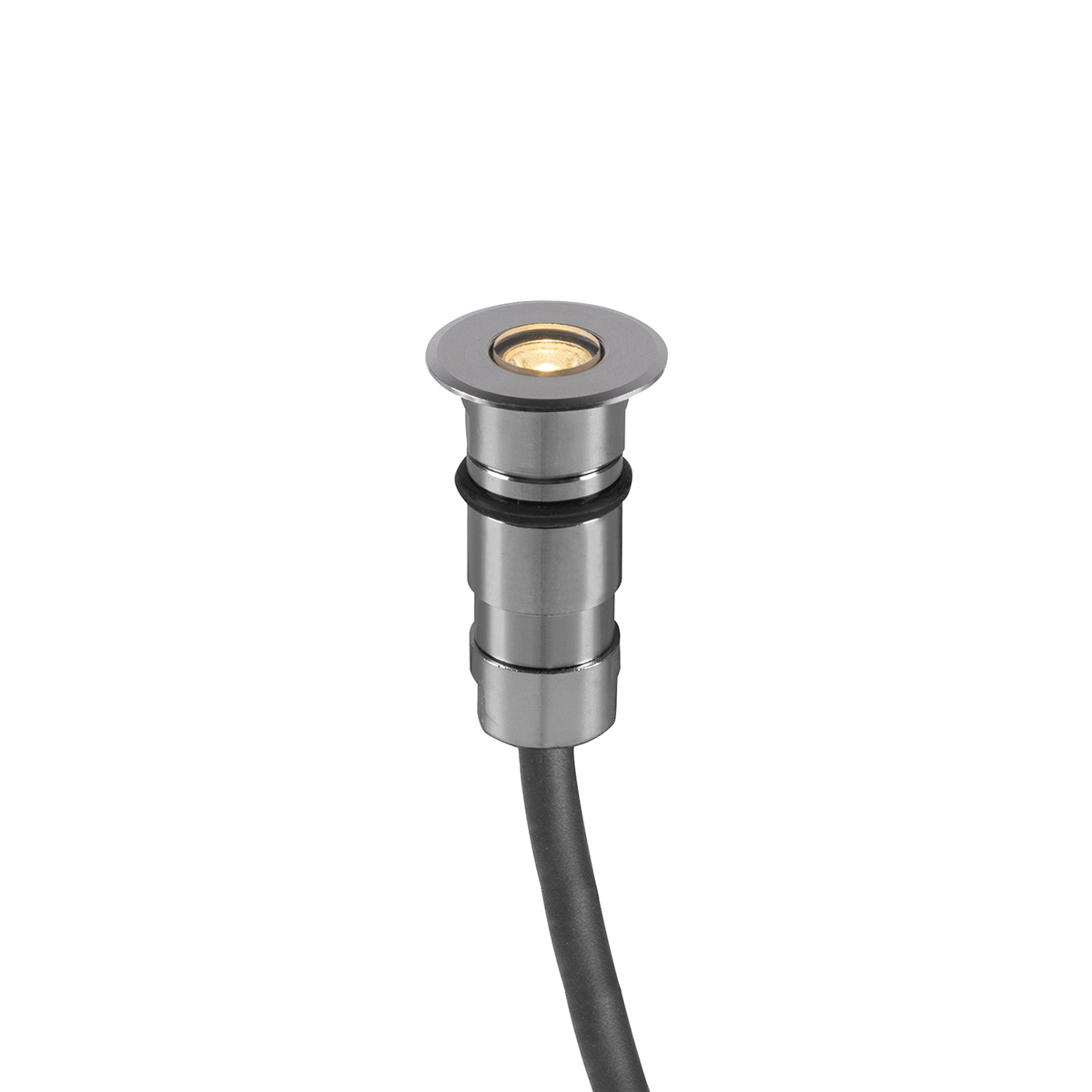 Bodeneinbauleuchte Steelo, Ø 25 mm, 2700 K, 16°, Schutzglas klar