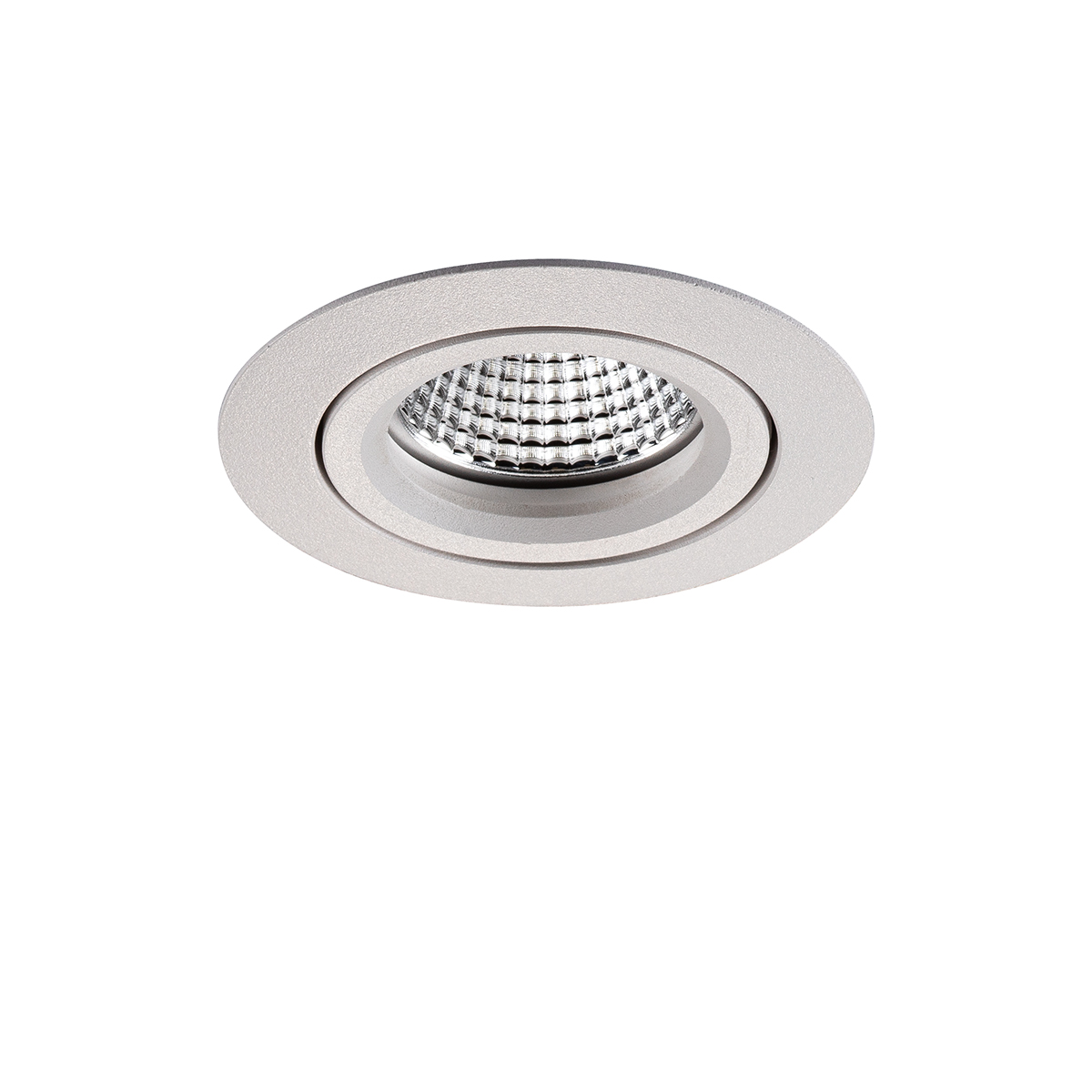 Einbau-Downlight Swing 68, mit RIDL 600, mit Spannfedern, Phasenab., weiss, 20°, 2700 K