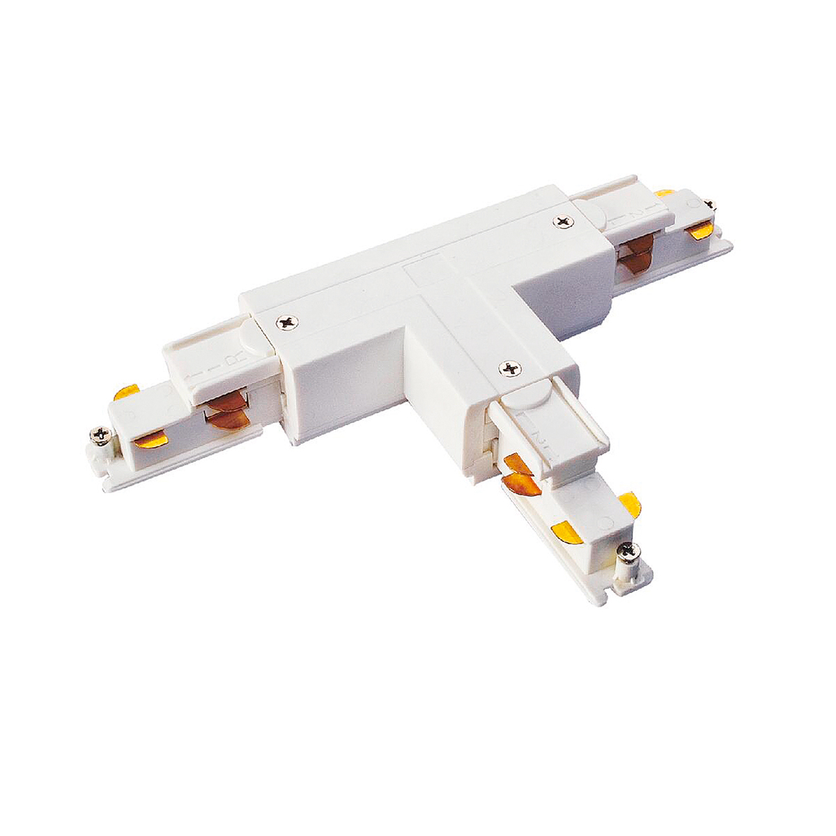 T-Verbinder Unex, Abzweigung Erdung rechts, weiss