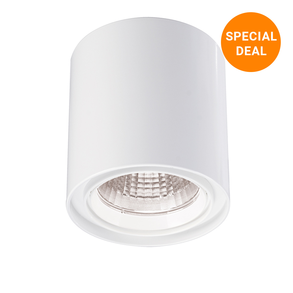 Aufbau-Downlight Cilindro, Ø 118 mm, 3000 K, Ein/Aus