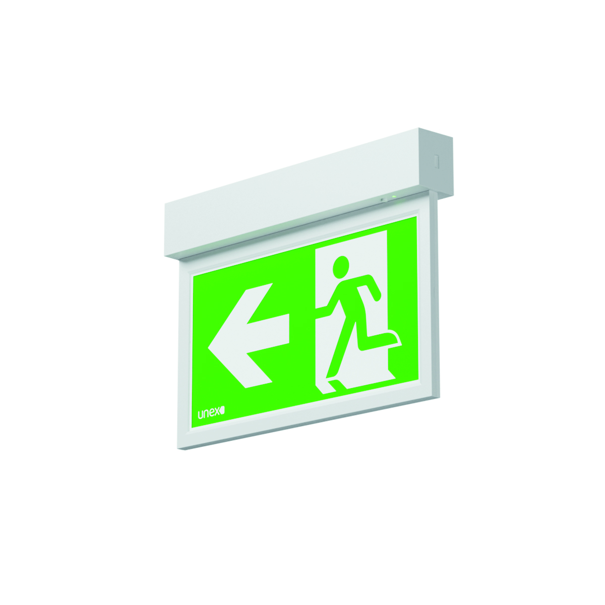 Rettungszeichenleuchte Exit II, Deckenaufbau, Einzelbatterie