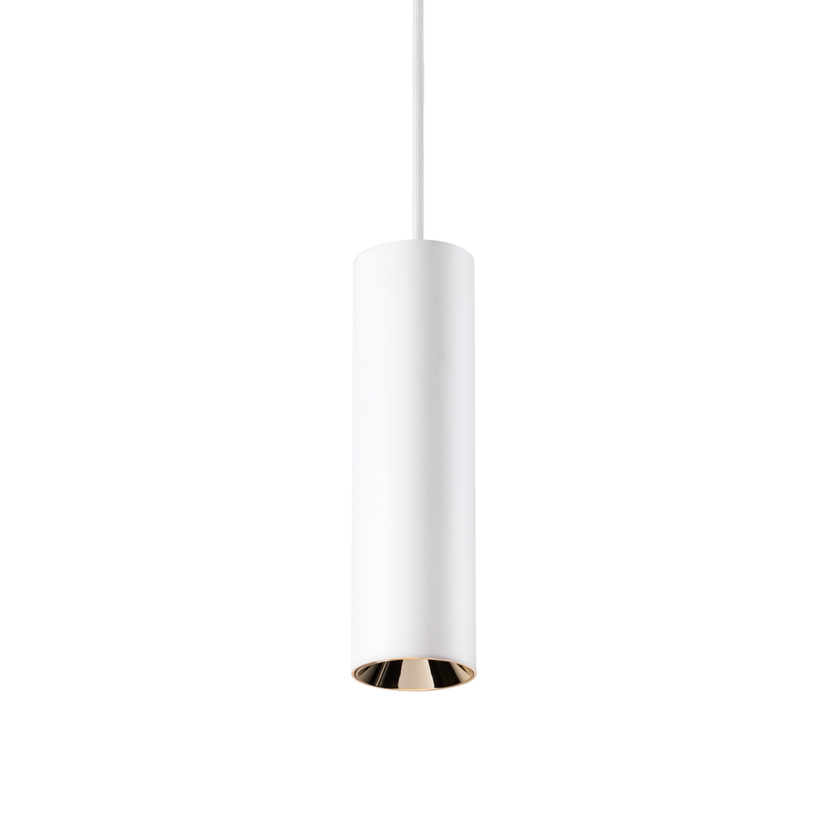 Pendelleuchte Modern II, weiss, Deko-Rand champagner, Phasenab.