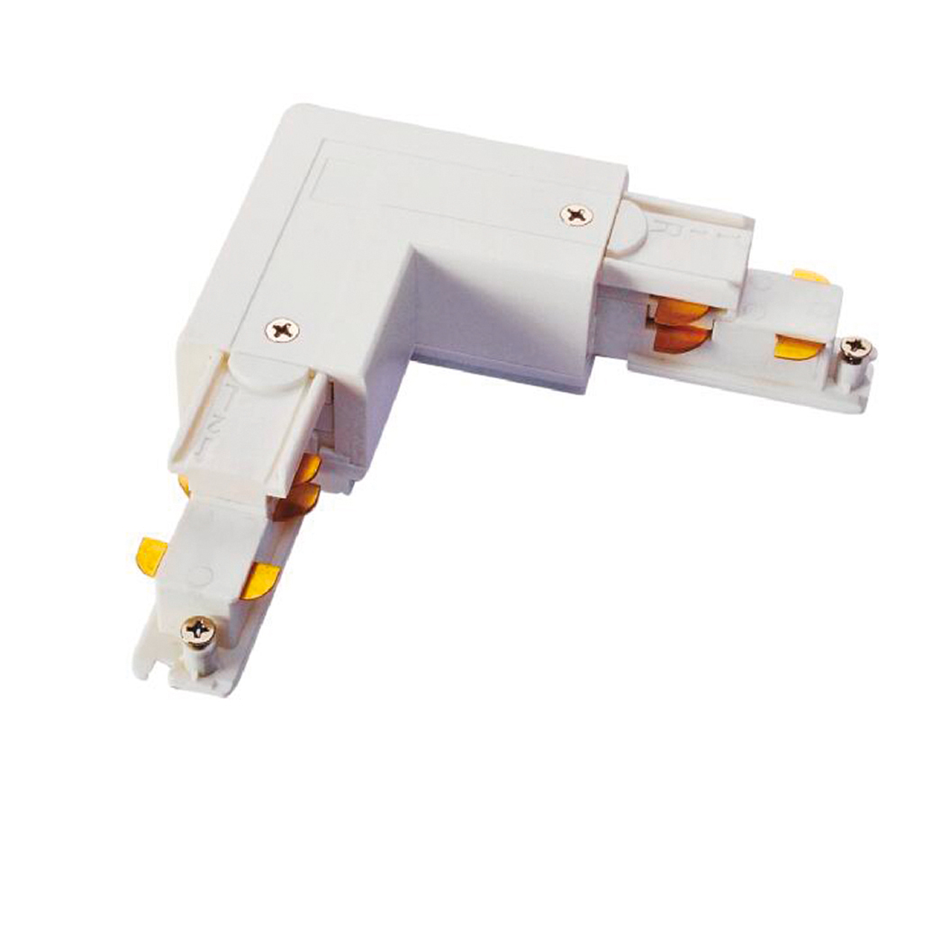 L-Verbinder Unex, Erdung innen, weiss