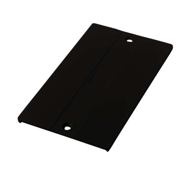 Abdeckplatte Unex, für Mittelverbinder, schwarz