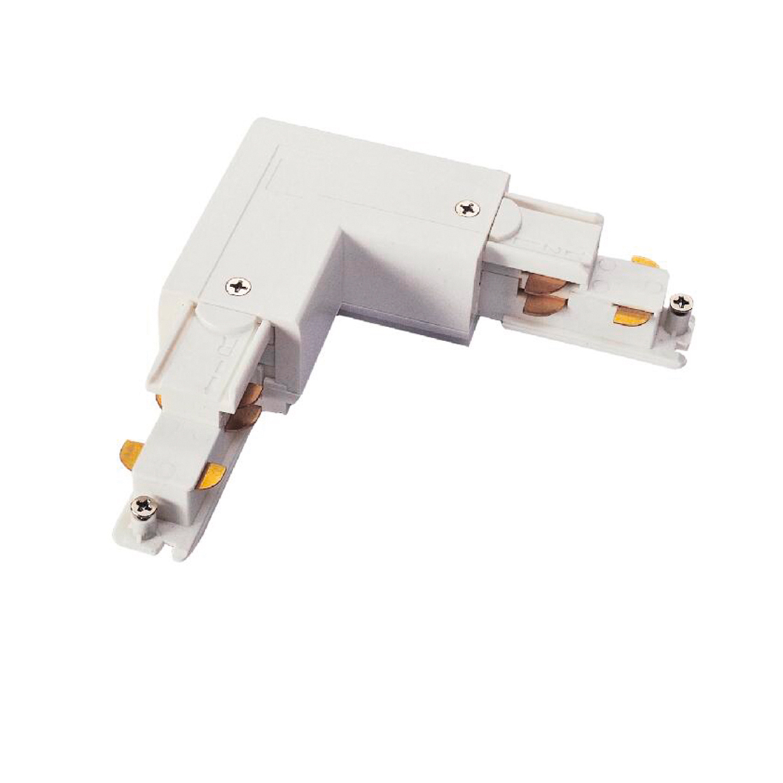 L-Verbinder Unex, Erdung aussen, weiss