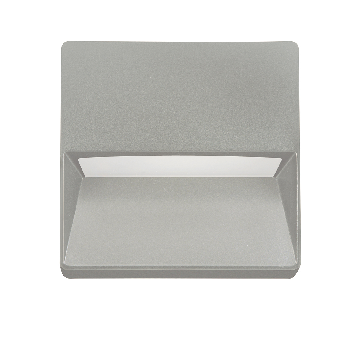 Wandaufbauleuchte Evida Square II LED, silbergrau