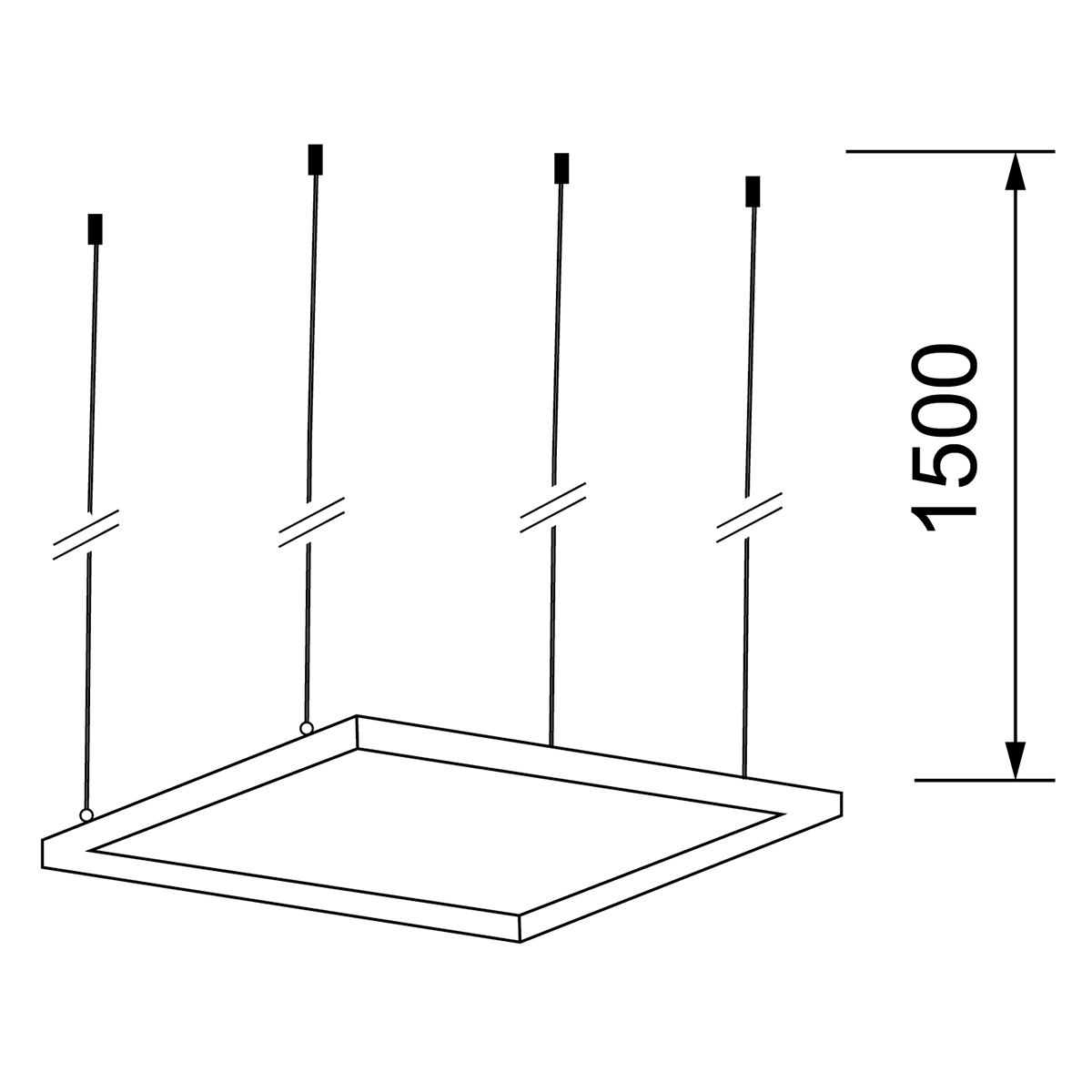 Seilabhängung Flat LED